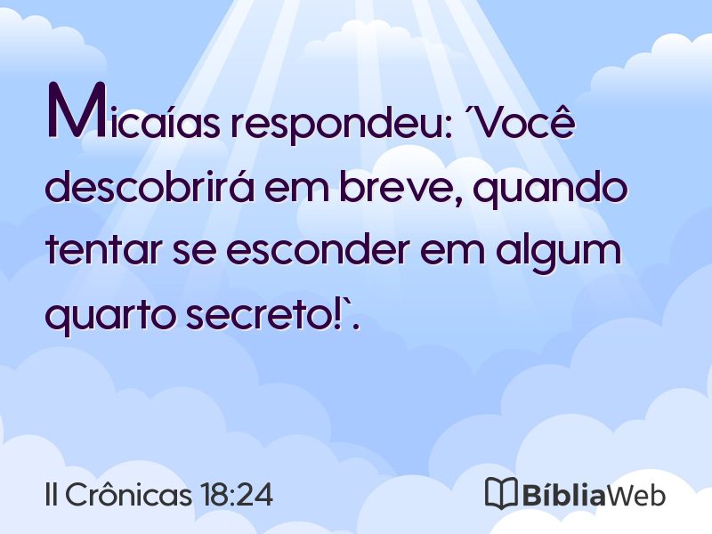 II Crônicas 18:24 em imagem para compartilhar