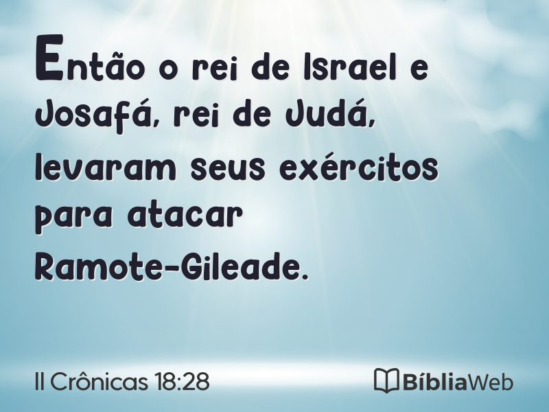 II Crônicas 18:28 em imagem para compartilhar