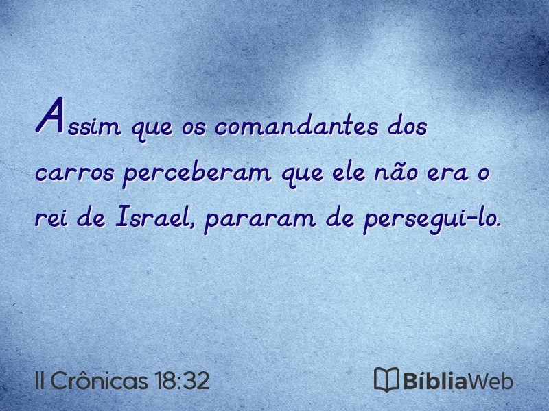 II Crônicas 18:32 em imagem para compartilhar