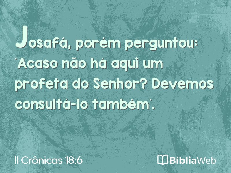II Crônicas 18:6 em imagem para compartilhar