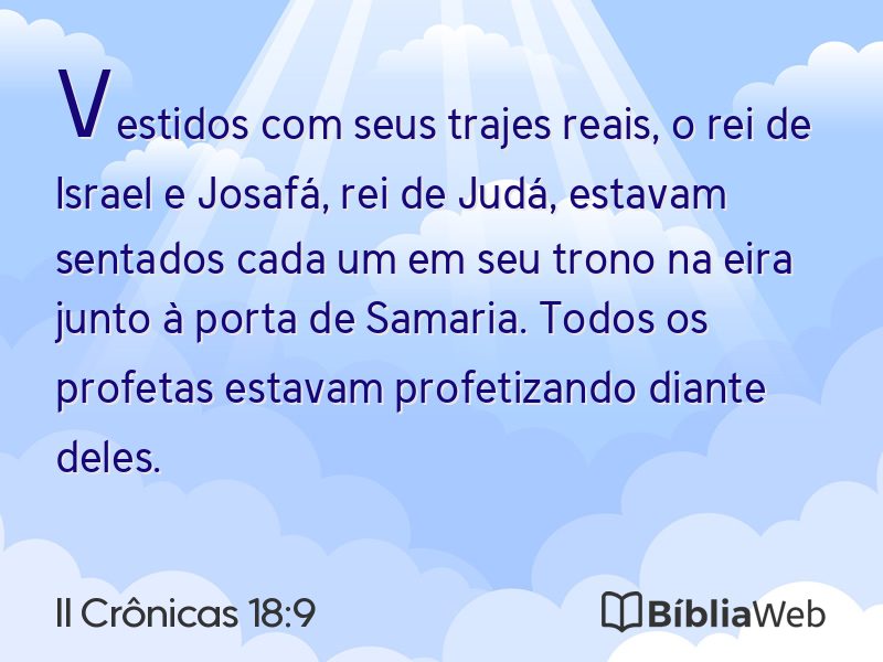 II Crônicas 18:9 em imagem para compartilhar
