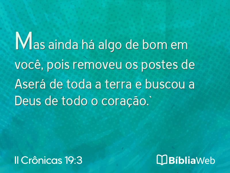 II Crônicas 19:3 em imagem para compartilhar
