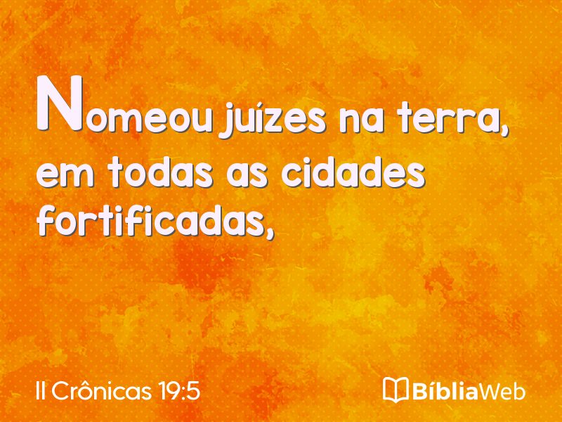 II Crônicas 19:5 em imagem para compartilhar