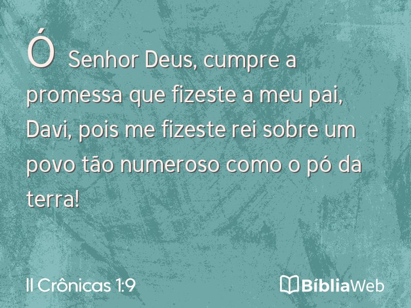 II Crônicas 1:9 em imagem para compartilhar