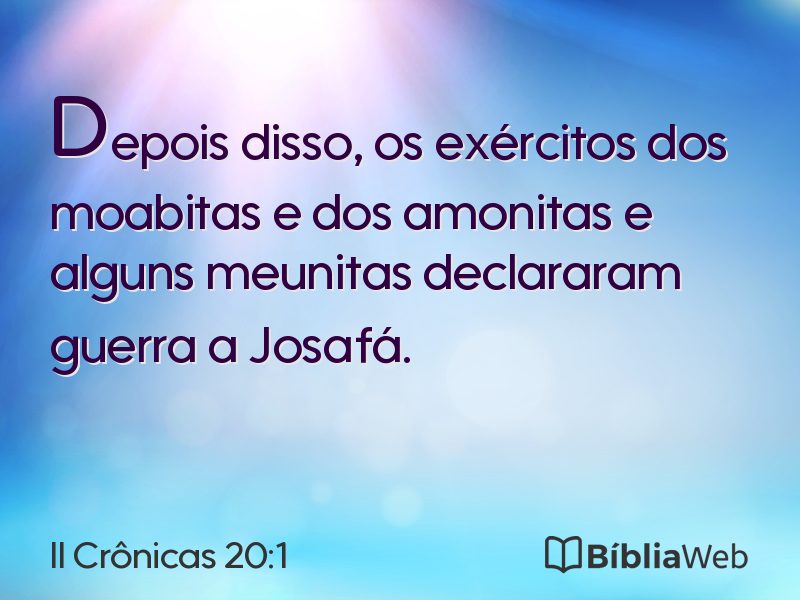 II Crônicas 20:1 em imagem para compartilhar