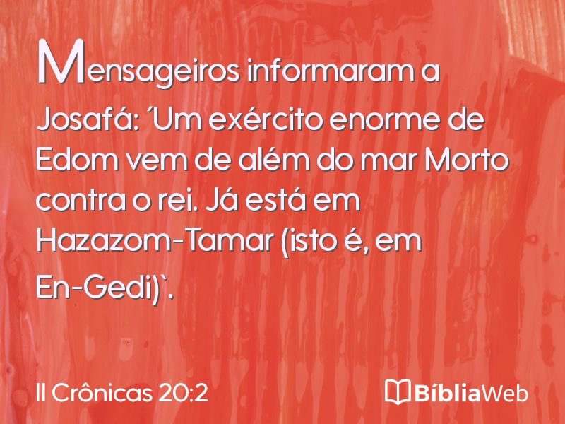 II Crônicas 20:2 em imagem para compartilhar