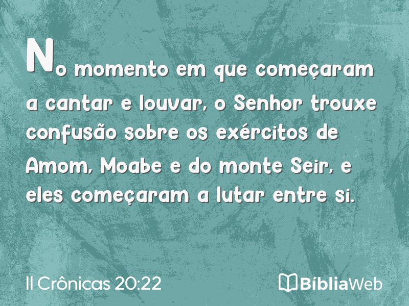 II Crônicas 20:22 em imagem para compartilhar