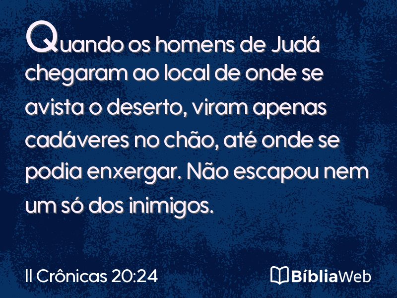 II Crônicas 20:24 em imagem para compartilhar