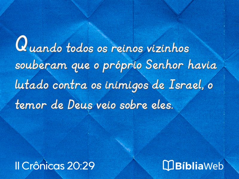 II Crônicas 20:29 em imagem para compartilhar
