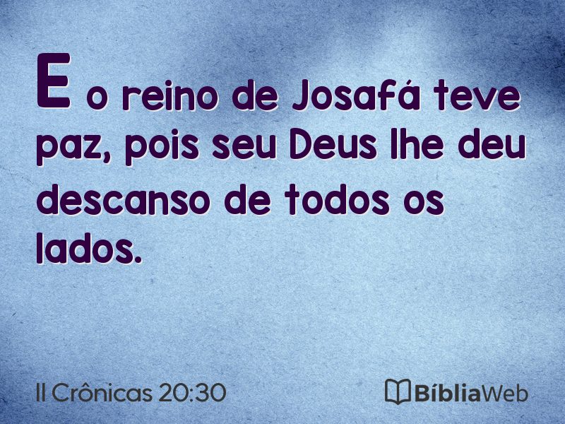 II Crônicas 20:30 em imagem para compartilhar