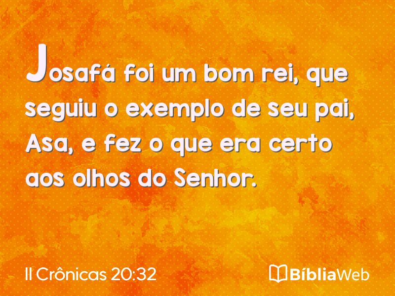 II Crônicas 20:32 em imagem para compartilhar