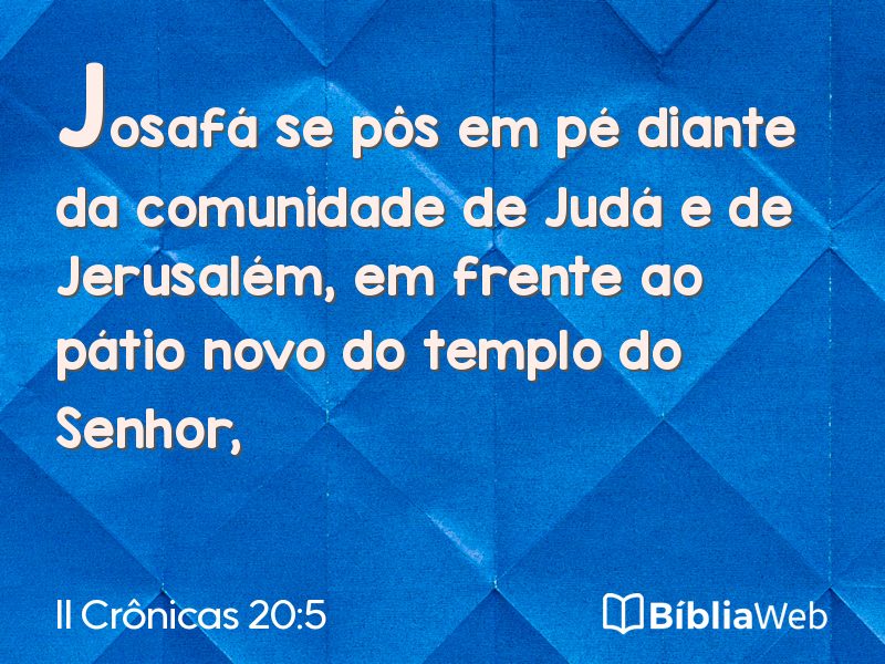 II Crônicas 20:5 em imagem para compartilhar