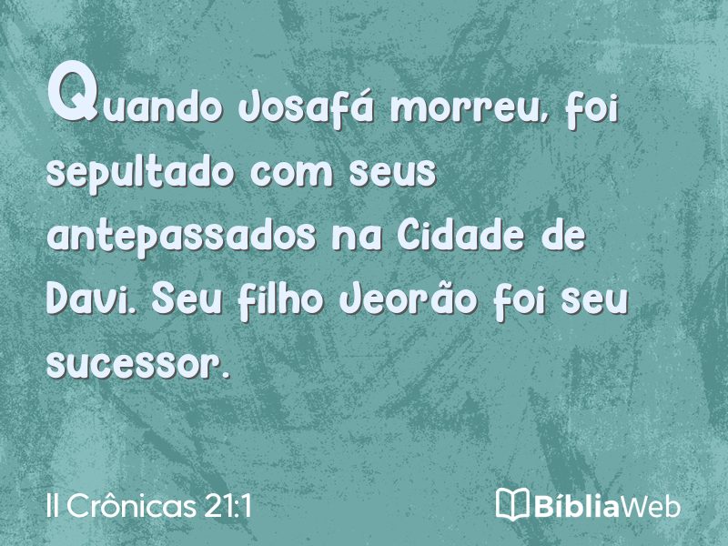 II Crônicas 21:1 em imagem para compartilhar