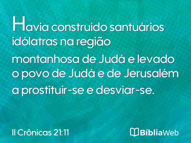 II Crônicas 21:11 em imagem para compartilhar