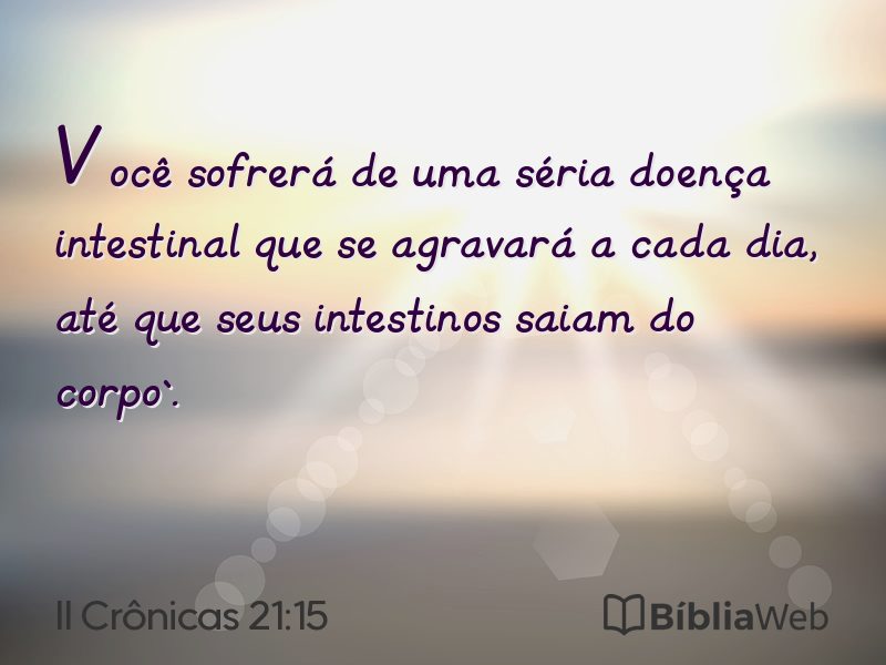 II Crônicas 21:15 em imagem para compartilhar