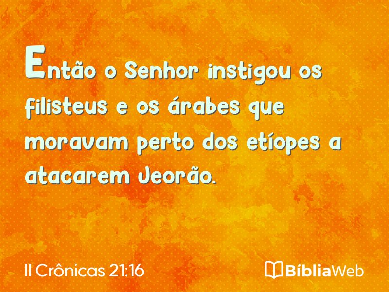 II Crônicas 21:16 em imagem para compartilhar