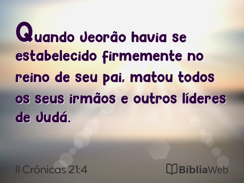 II Crônicas 21:4 em imagem para compartilhar