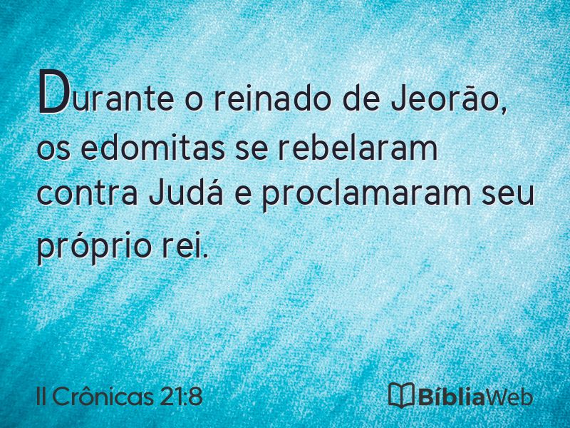 II Crônicas 21:8 em imagem para compartilhar