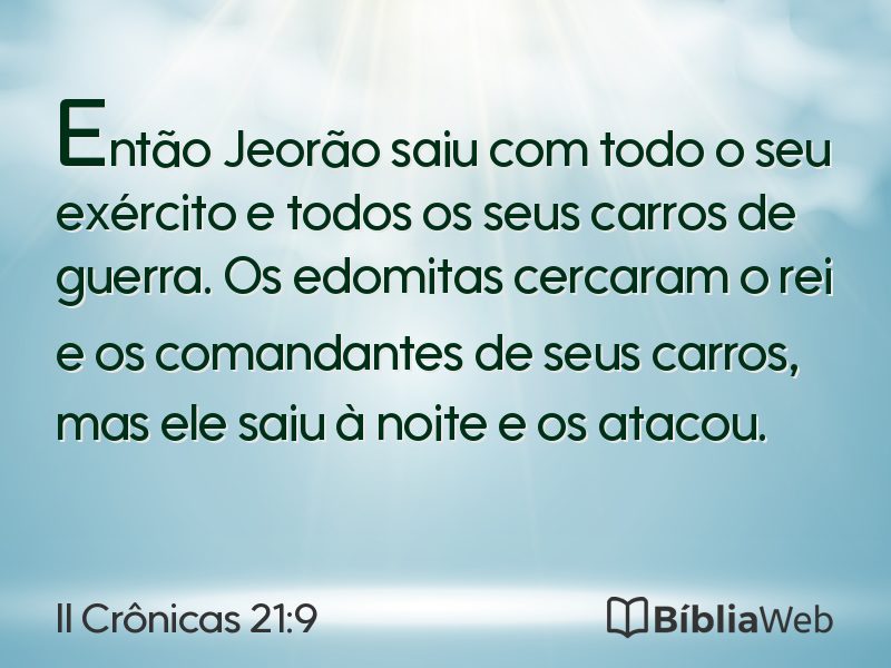 II Crônicas 21:9 em imagem para compartilhar