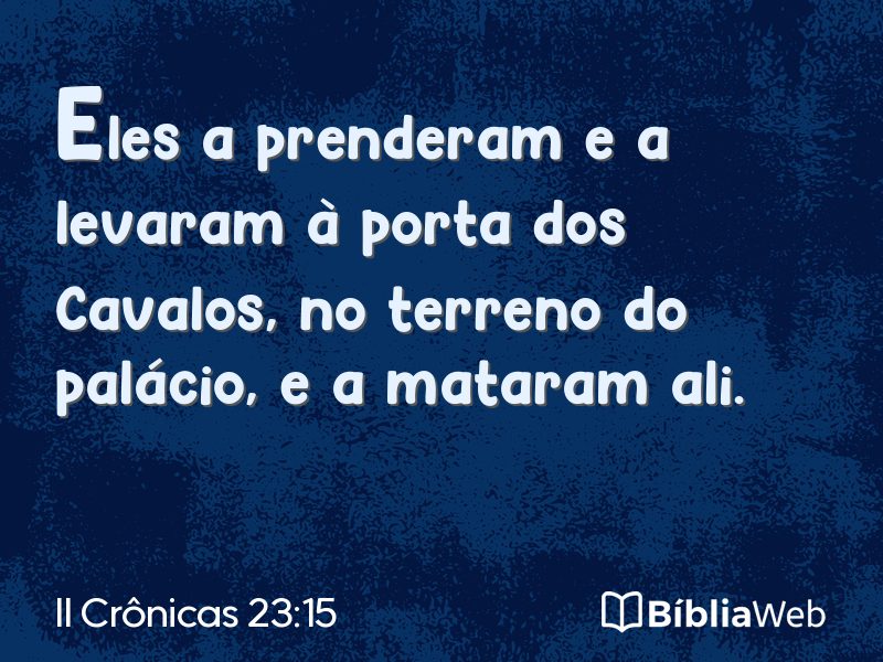 II Crônicas 23:15 em imagem para compartilhar