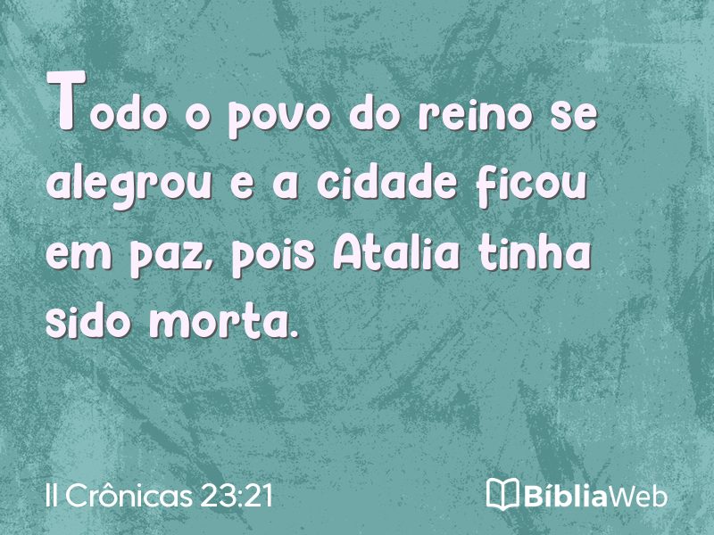 II Crônicas 23:21 em imagem para compartilhar