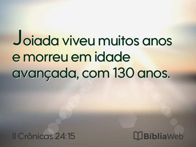 II Crônicas 24:15 em imagem para compartilhar