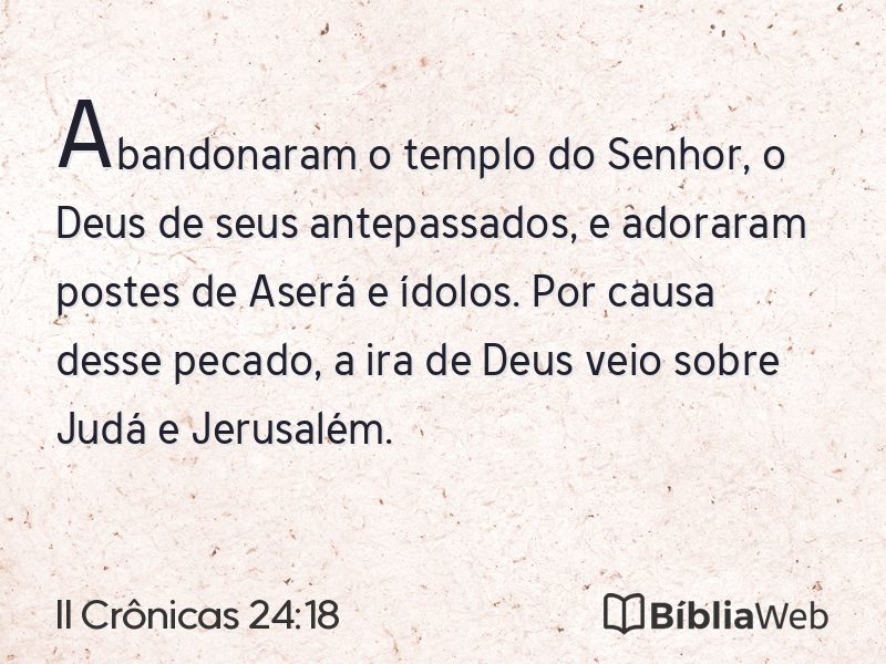 II Crônicas 24:18 em imagem para compartilhar