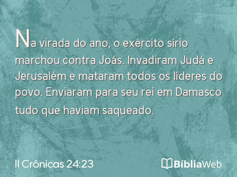 II Crônicas 24:23 em imagem para compartilhar