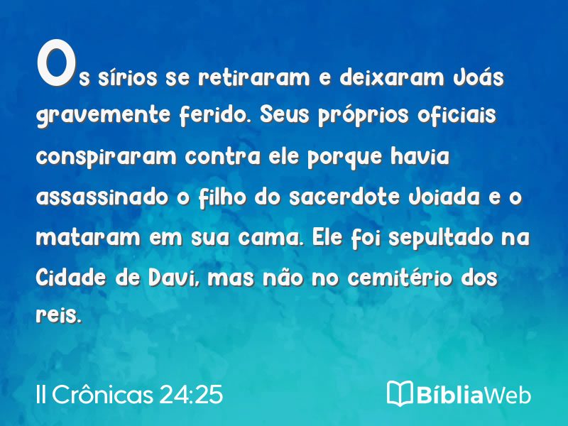 II Crônicas 24:25 em imagem para compartilhar