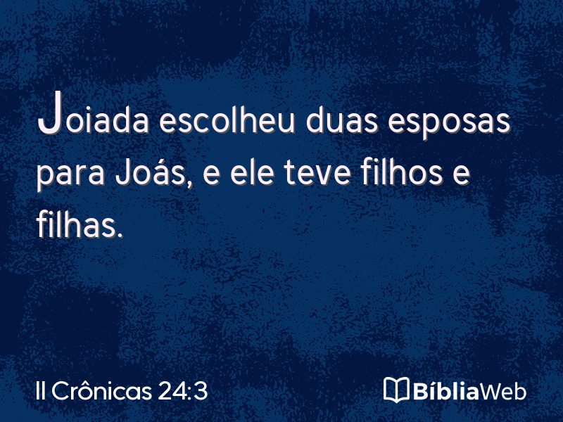 II Crônicas 24:3 em imagem para compartilhar