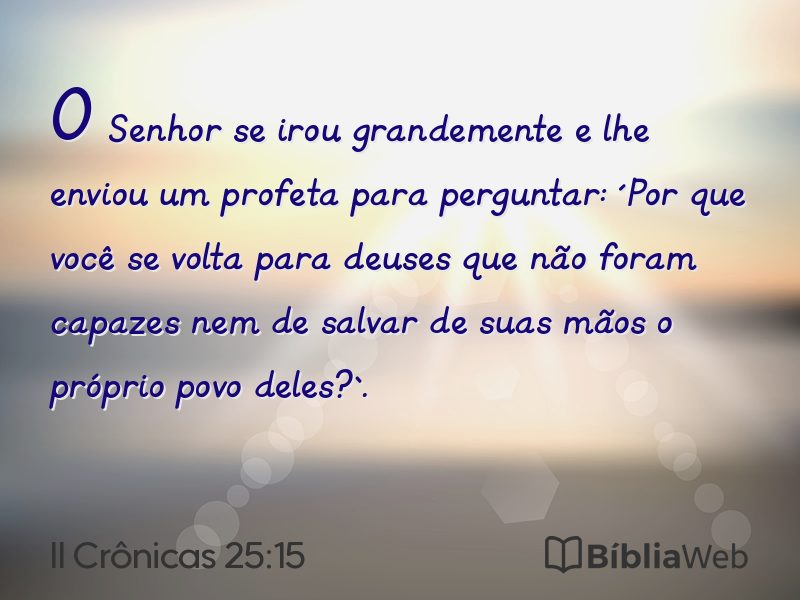 II Crônicas 25:15 em imagem para compartilhar