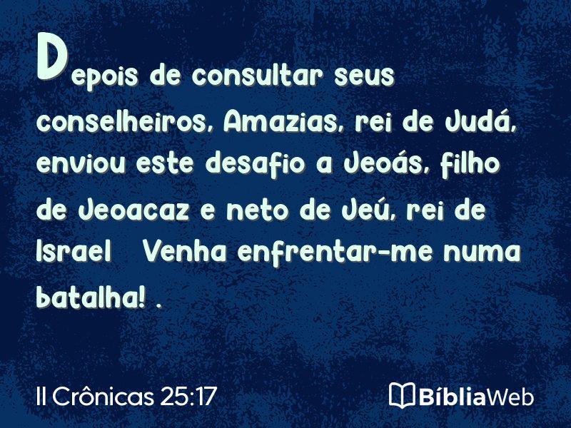 II Crônicas 25:17 em imagem para compartilhar
