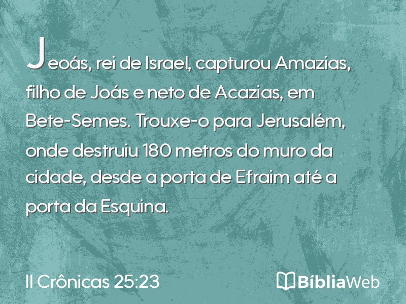 II Crônicas 25:23 em imagem para compartilhar