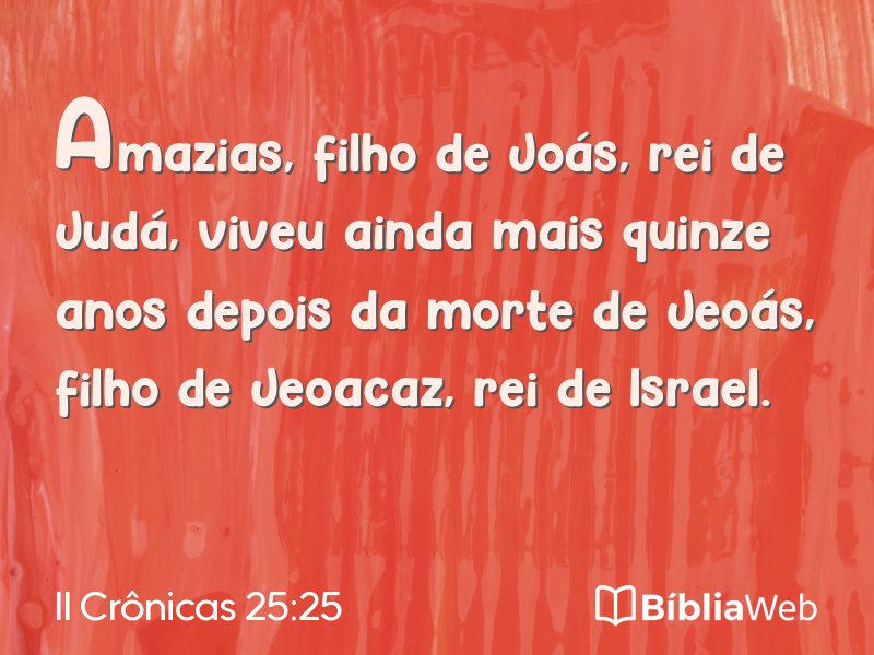 II Crônicas 25:25 em imagem para compartilhar
