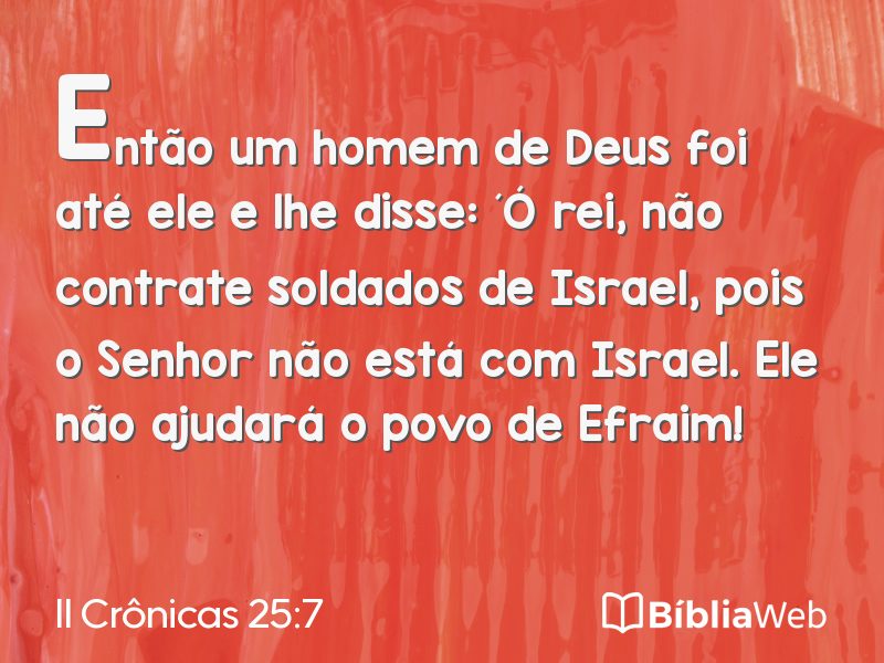 II Crônicas 25:7 em imagem para compartilhar