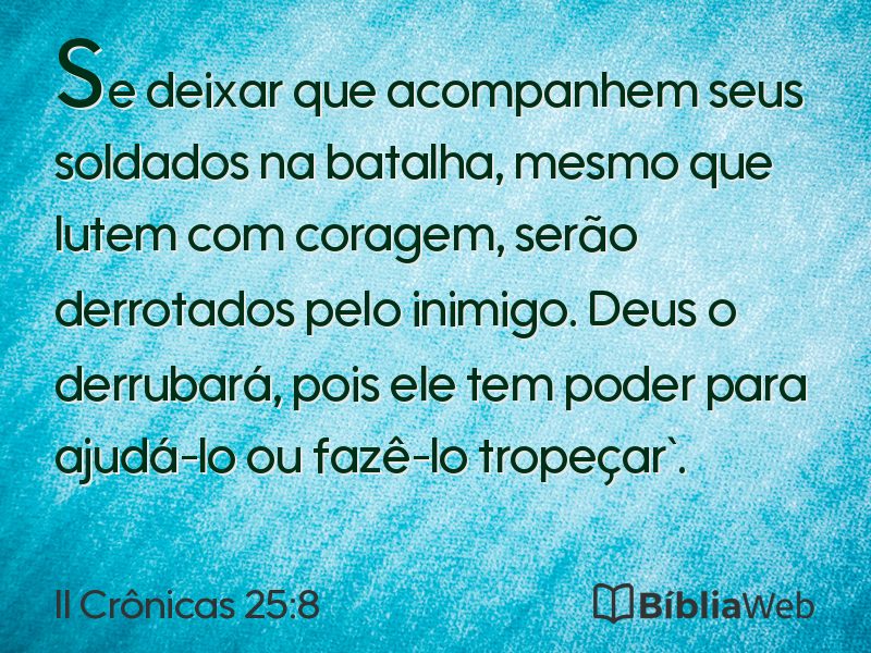 II Crônicas 25:8 em imagem para compartilhar