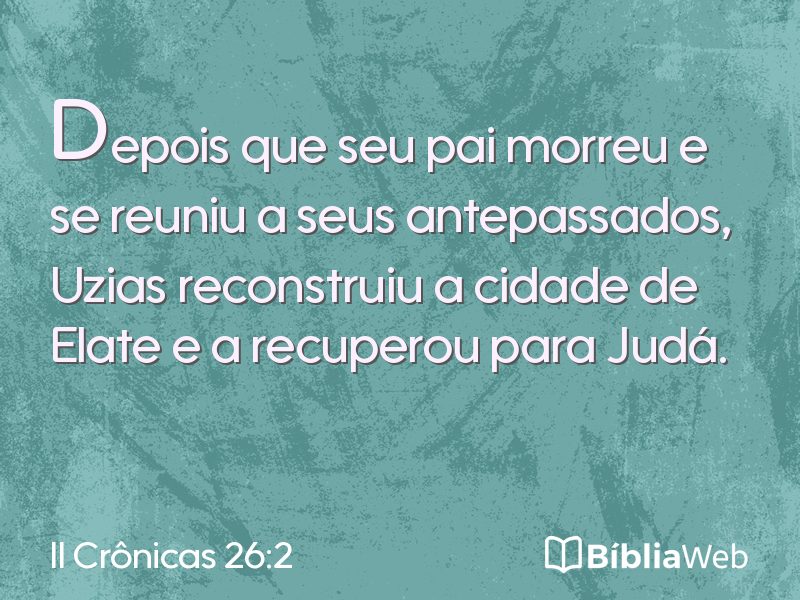 II Crônicas 26:2 em imagem para compartilhar