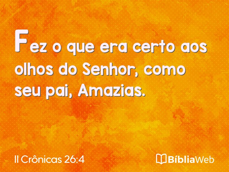 II Crônicas 26:4 em imagem para compartilhar