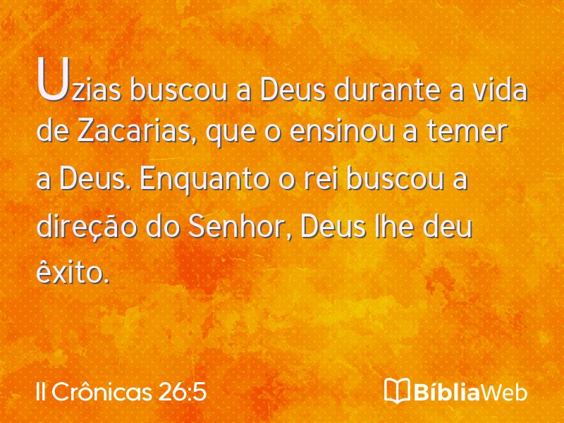 II Crônicas 26:5 em imagem para compartilhar