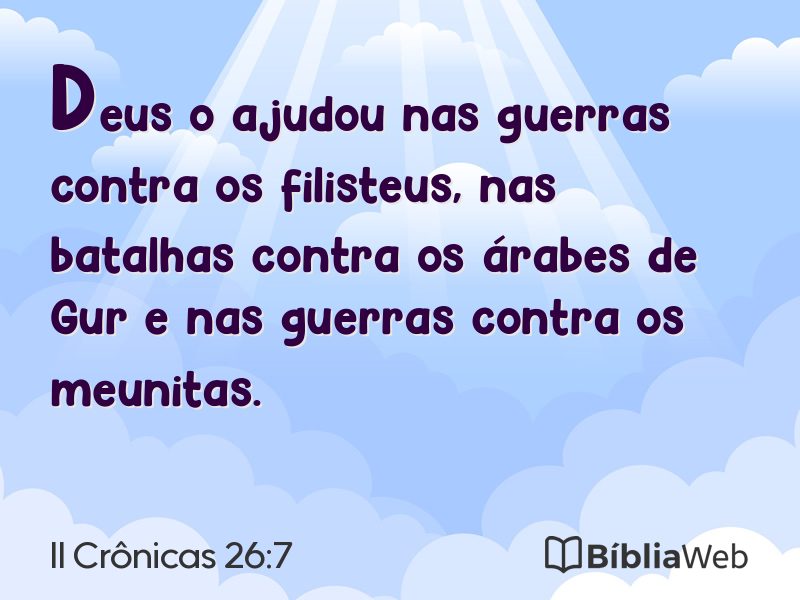 II Crônicas 26:7 em imagem para compartilhar