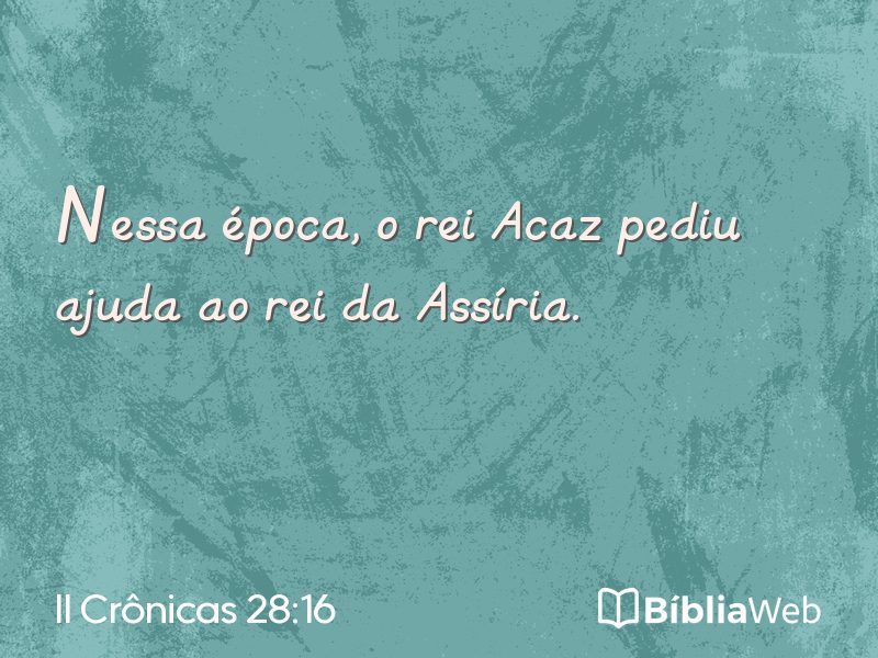 II Crônicas 28:16 em imagem para compartilhar