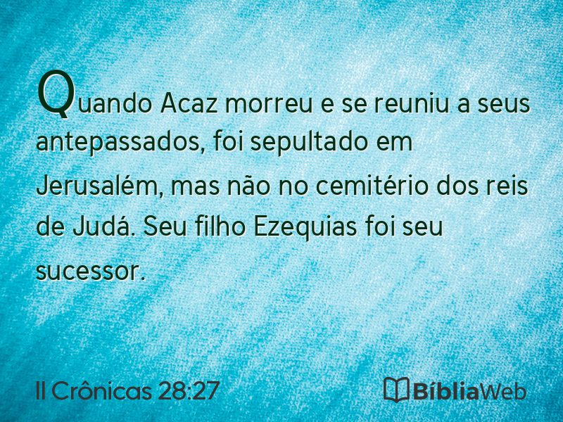 II Crônicas 28:27 em imagem para compartilhar