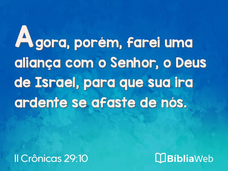 II Crônicas 29:10 em imagem para compartilhar