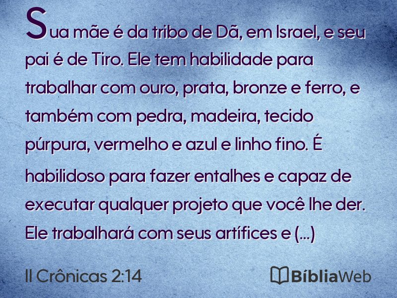 II Crônicas 2:14 em imagem para compartilhar