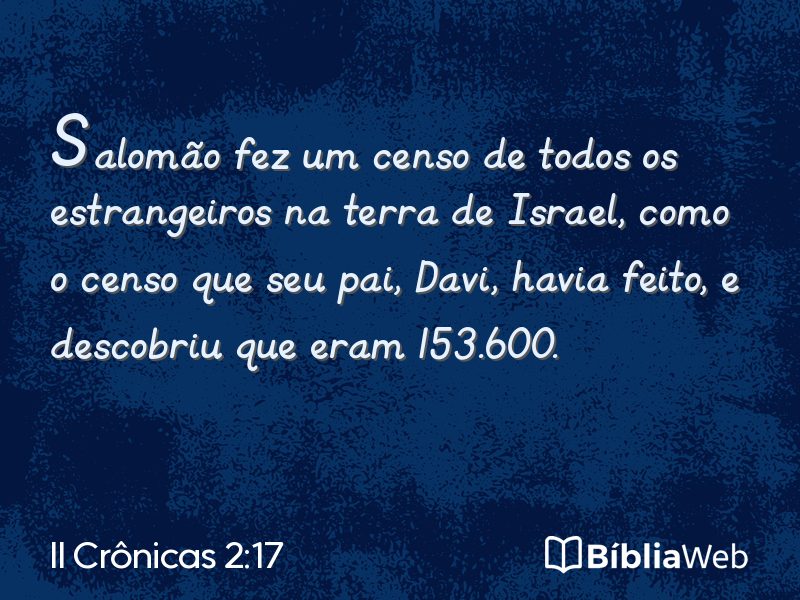 II Crônicas 2:17 em imagem para compartilhar