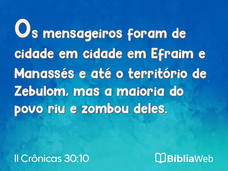 II Crônicas 30:10 em imagem para compartilhar