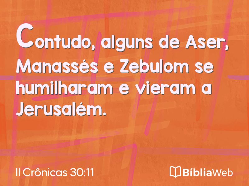 II Crônicas 30:11 em imagem para compartilhar