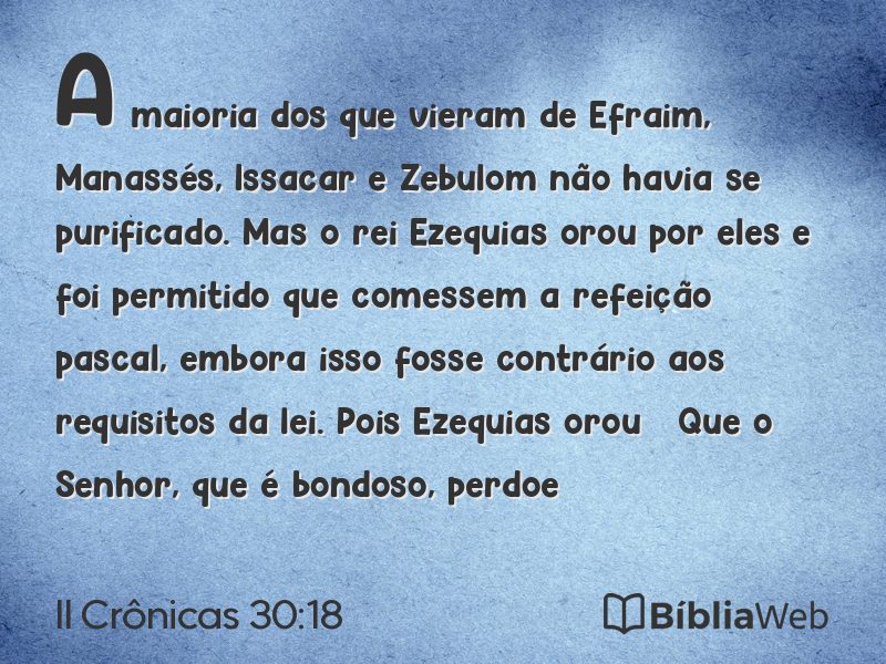 II Crônicas 30:18 em imagem para compartilhar