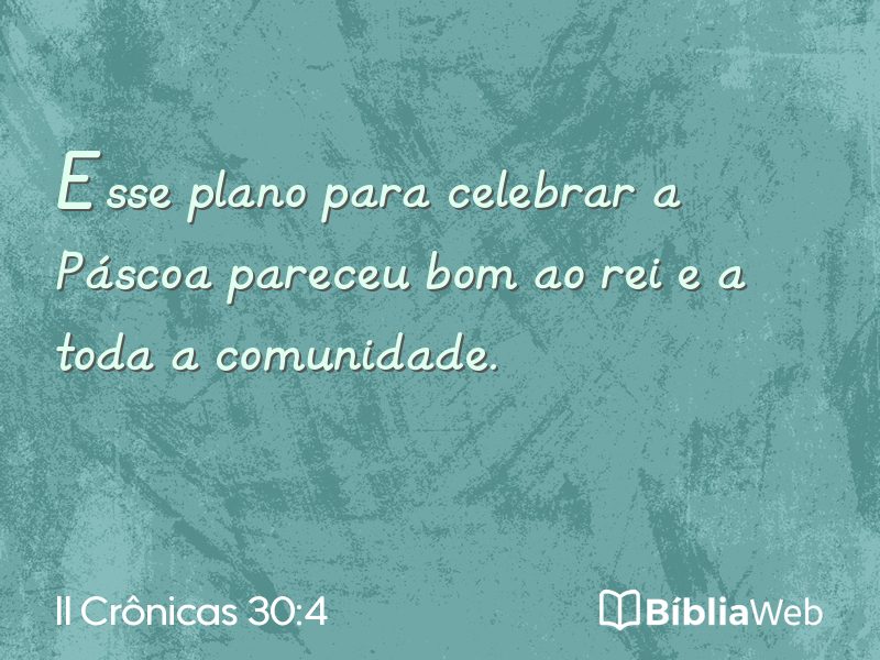 II Crônicas 30:4 em imagem para compartilhar