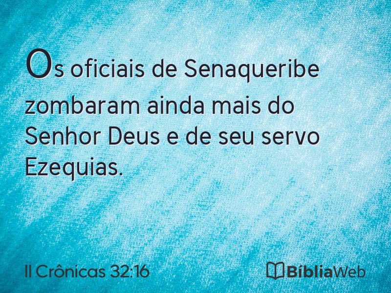 II Crônicas 32:16 em imagem para compartilhar